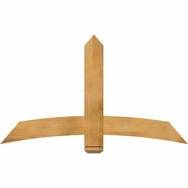 Ekena Millwork Bellingham Rough Sawn Timber Gable Bracket, Western Red Cedar, 60"W x 35"H x 2"D x 6"F, 14/12 Pitch GBW060X35X0206BEL00RWR - main